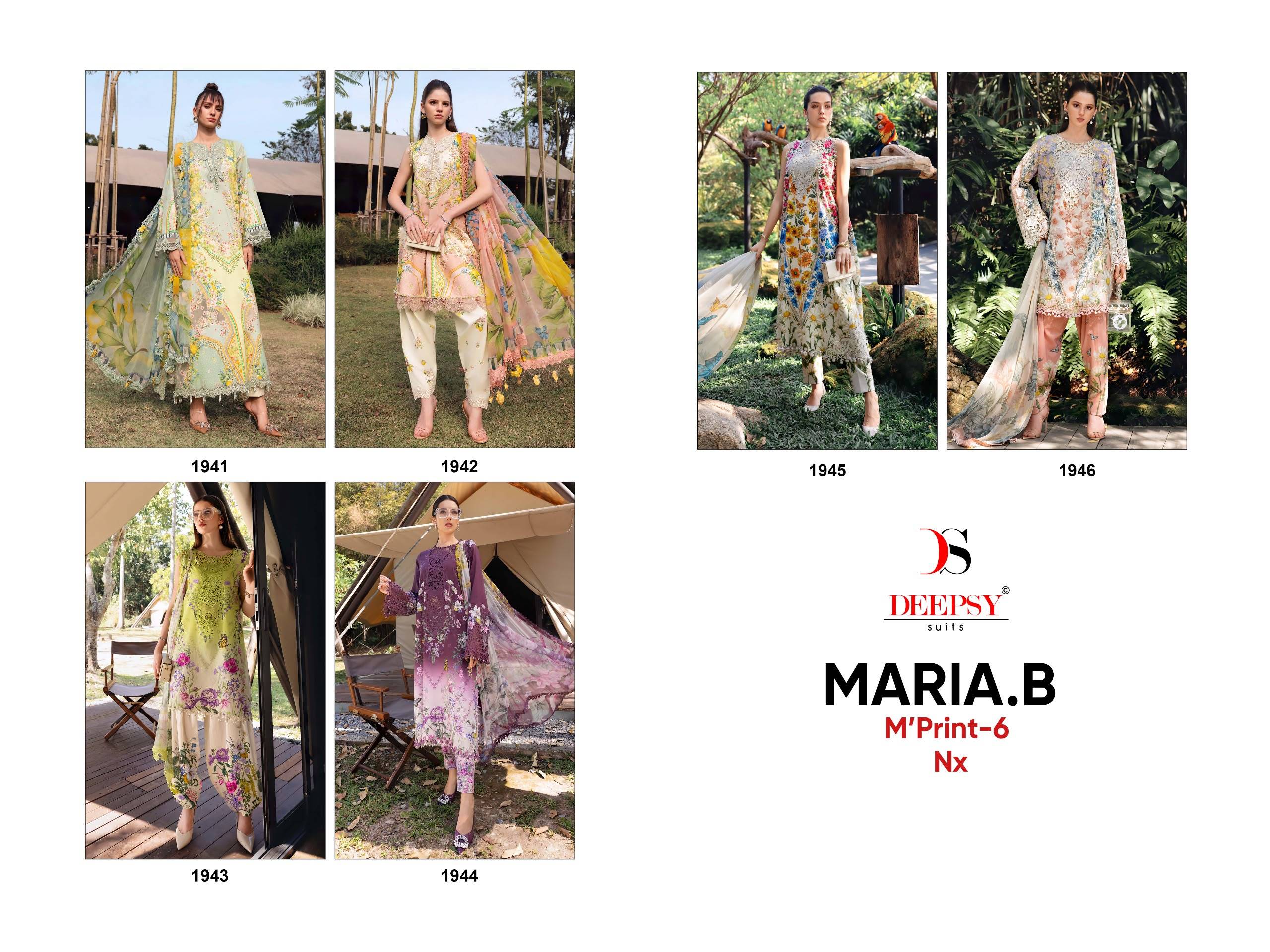MARIA B. Mprint-6 Nx by DEEPSY SUITS Beautiful Pakistani Suits Colorful Stylish Fancy Ethnic Wear Cotton Dresses At Wholesale